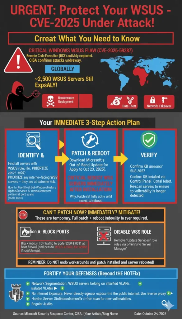 Begin Emergency Update for WSUS Flaw CVE-2025-59287 as Attacks Begin