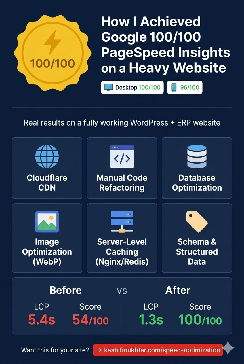 How I Achieved 100/100 Google PageSpeed Insights on a Heavy Website.